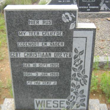 WIESE Gert Christiaan Dreyer 1905-1966