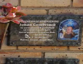 COMBRINCK Johan 1952-2011
