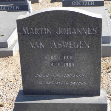 ASWEGEN Martin Johannes, van 1980-1985