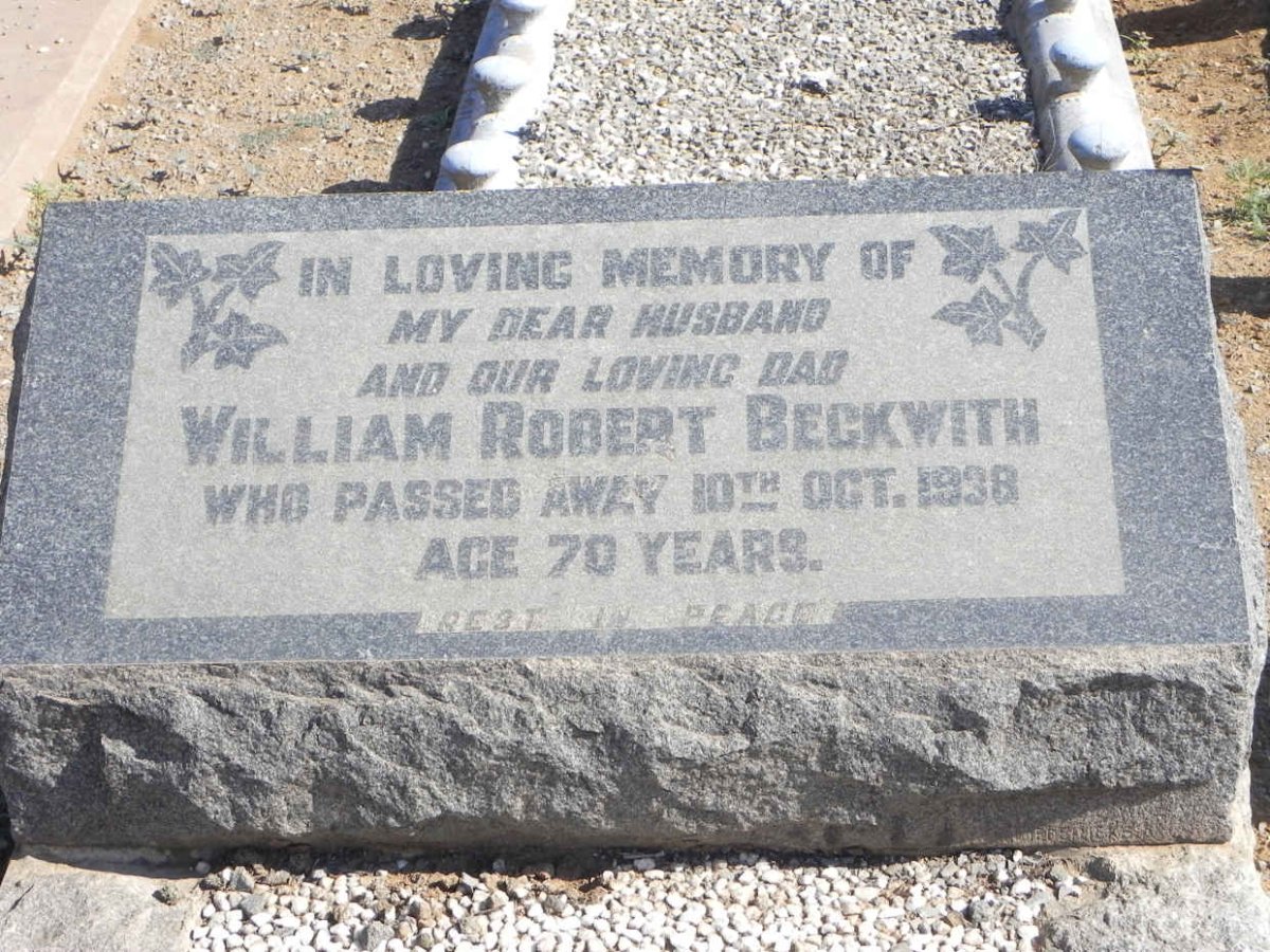 BECKWITH William Robert -1938