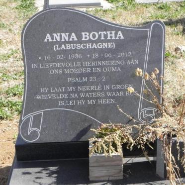 BOTHA Anna nee LABUSCHAGNE 1936-2012