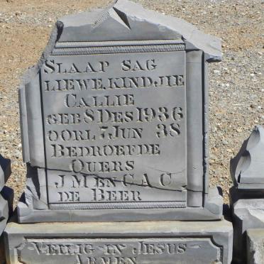 BEER Callie, de 1936-1938