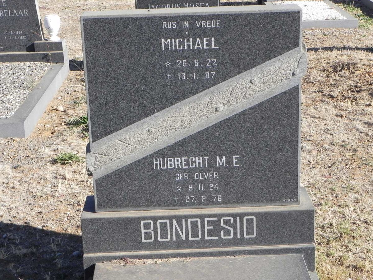 BONDESIO Michael 1922-1987 &amp; Hubrecht M.E. OLVER 1924-1976