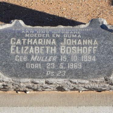 BOSHOFF Catharina Johanna Elizabeth nee MULLER 1894-1969