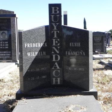 BUYTENDACH Frederick Wilhelm 1921-2001 &amp; Elsie Francina 1925-