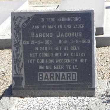 BARNARD Barend Jacobus 1905-1969