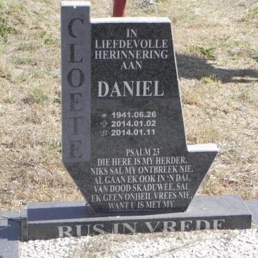 CLOETE Daniel 1941-2014