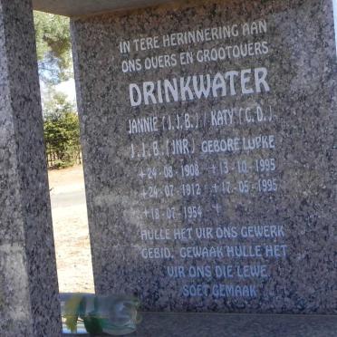 DRINKWATER J.J.B. 1908-1995 &amp; C.D. 1912-1995 :: DRINKWATER J.J.B nee LUPKE 1954-