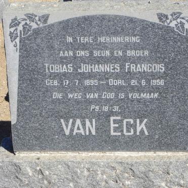 ECK Tobias Johannes Francois, van 1895-1956