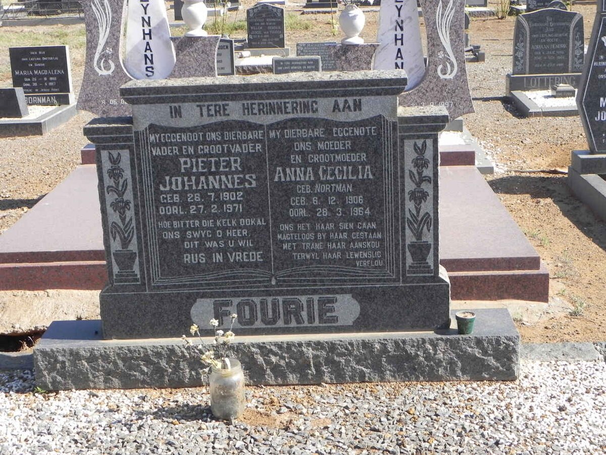 FOURIE Pieter Johannes 1902-1971 &amp; Anna Cecilia NORTMAN 1906-1964