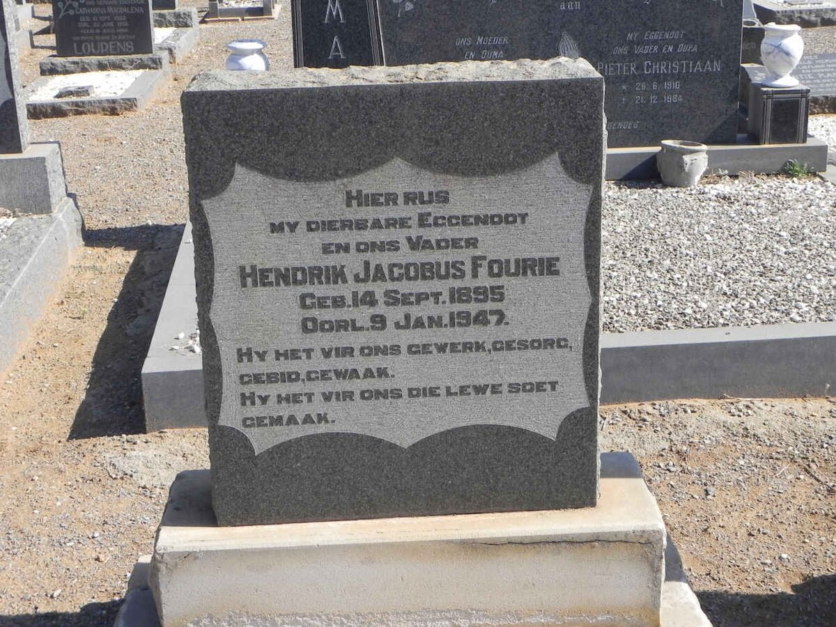 FOURIE Hendrik Jacobus 1895-1947