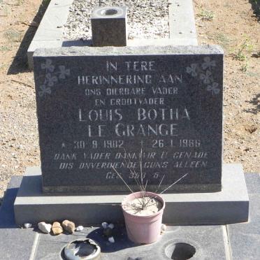 GRANGE Louis Botha, le 1902-1986