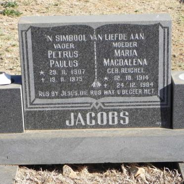 JACOBS Petrus Paulus 1907-1975 &amp; Maria Magdalena REICHEL 1914-1984