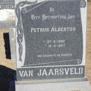 JAARSVELD Petrus Albertus, van 1892-1957