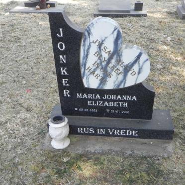 JONKER Maria Johanna Elizabeth 1953-2006