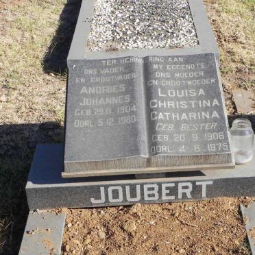 JOUBERT Andries Johannes 1904-1980 &amp; Louisa Christina Catharina BESTER 1906-1975