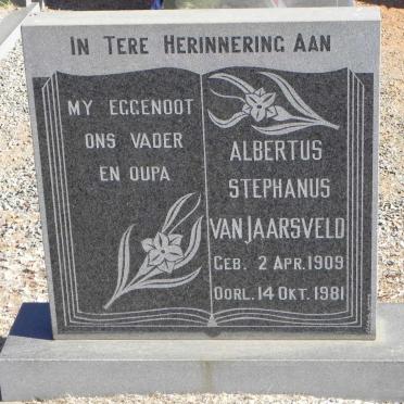 JAARSVELD Albertus Stephanus, van 1909-1981