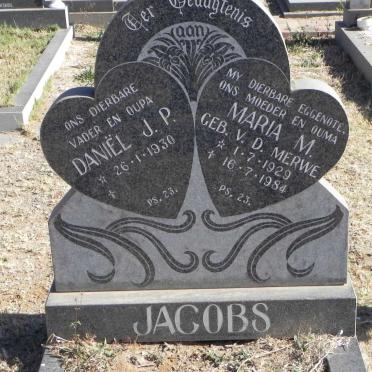 JACOBS Daniël J.P. 1930- &amp; Maria M. vd. MERWE 1929-1984