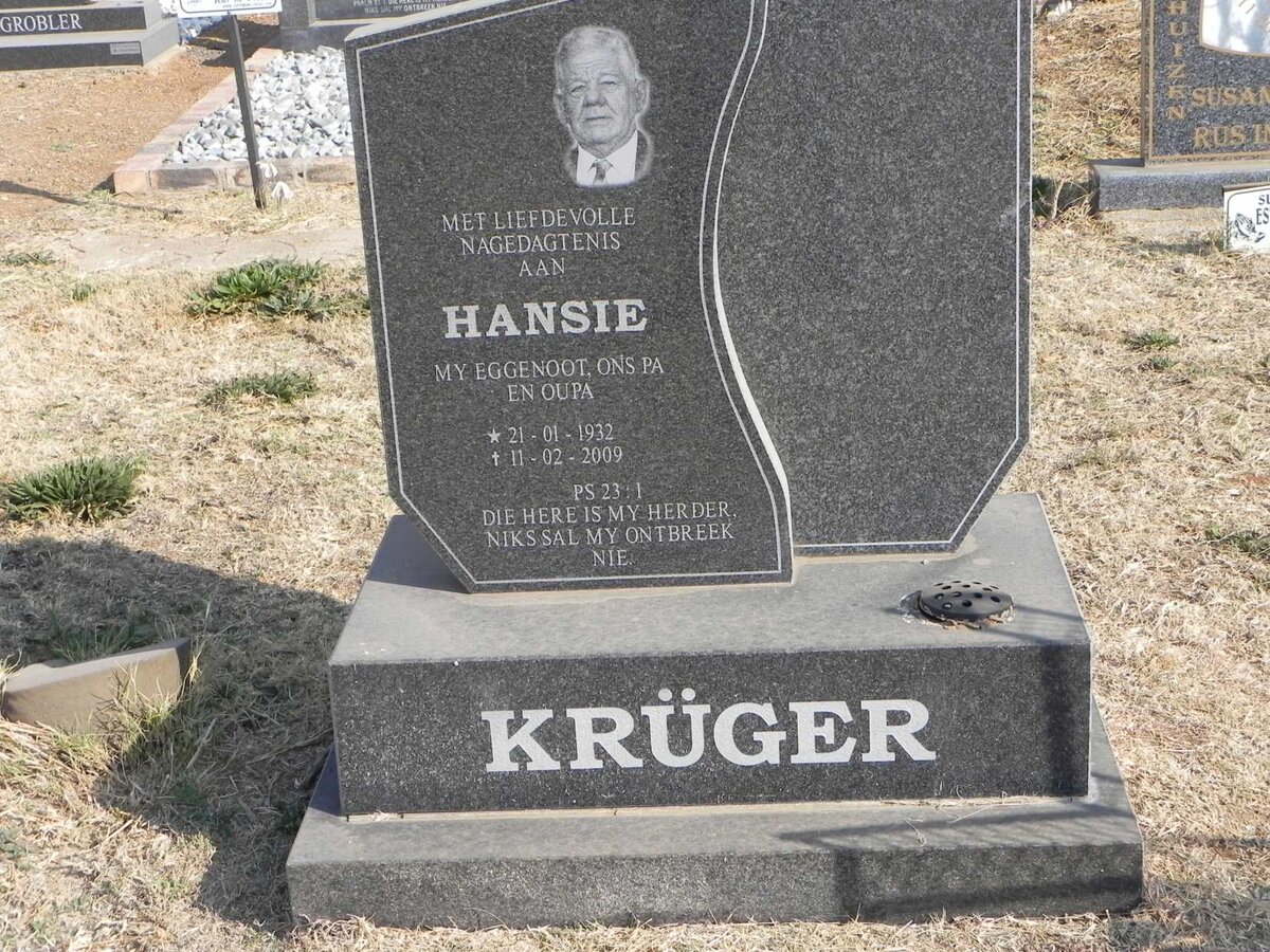 KRUGER Hansie 1932-2009