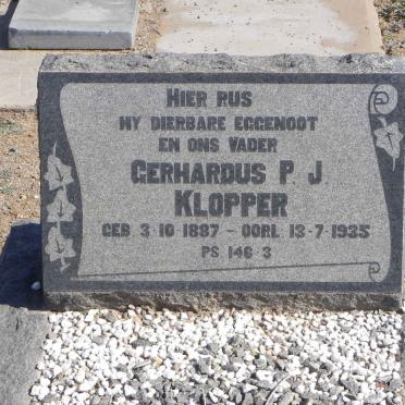 KLOPPER Gerhardus P.J. 1887-1935