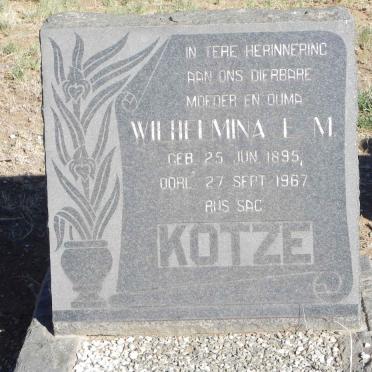 KOTZE Wilhelmina E.M. 1895-1967