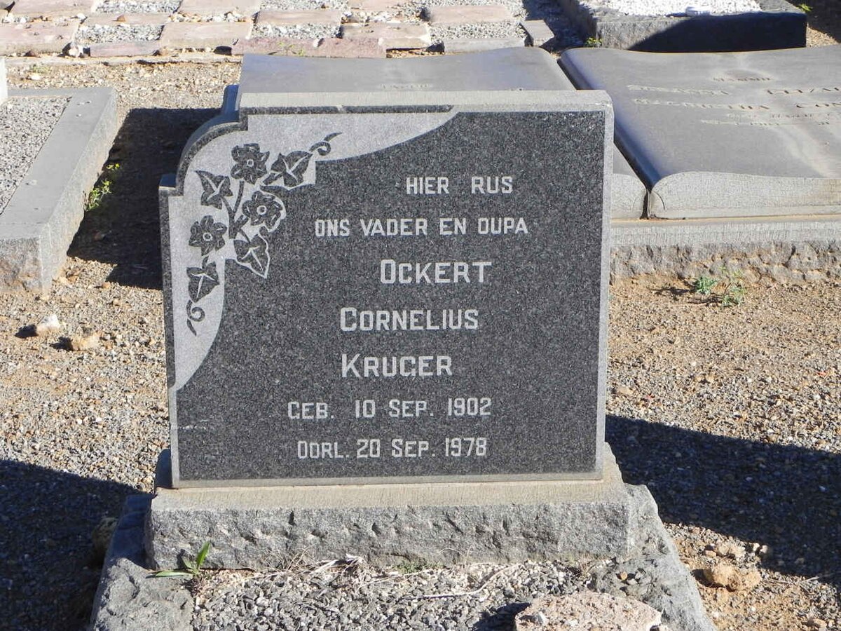 KRUGER Ockert Cornelius 1902-1978