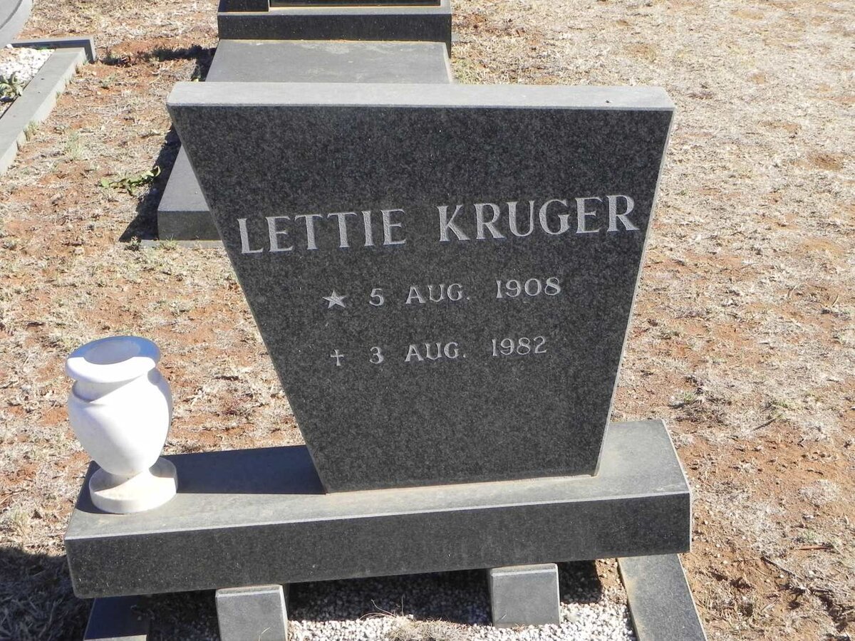 KRUGER Lettie 1908-1982