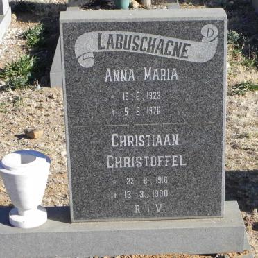 LABUSCHAGNE Christiaan Christoffel 1918-1980 &amp; Anna Maria 1923-1976