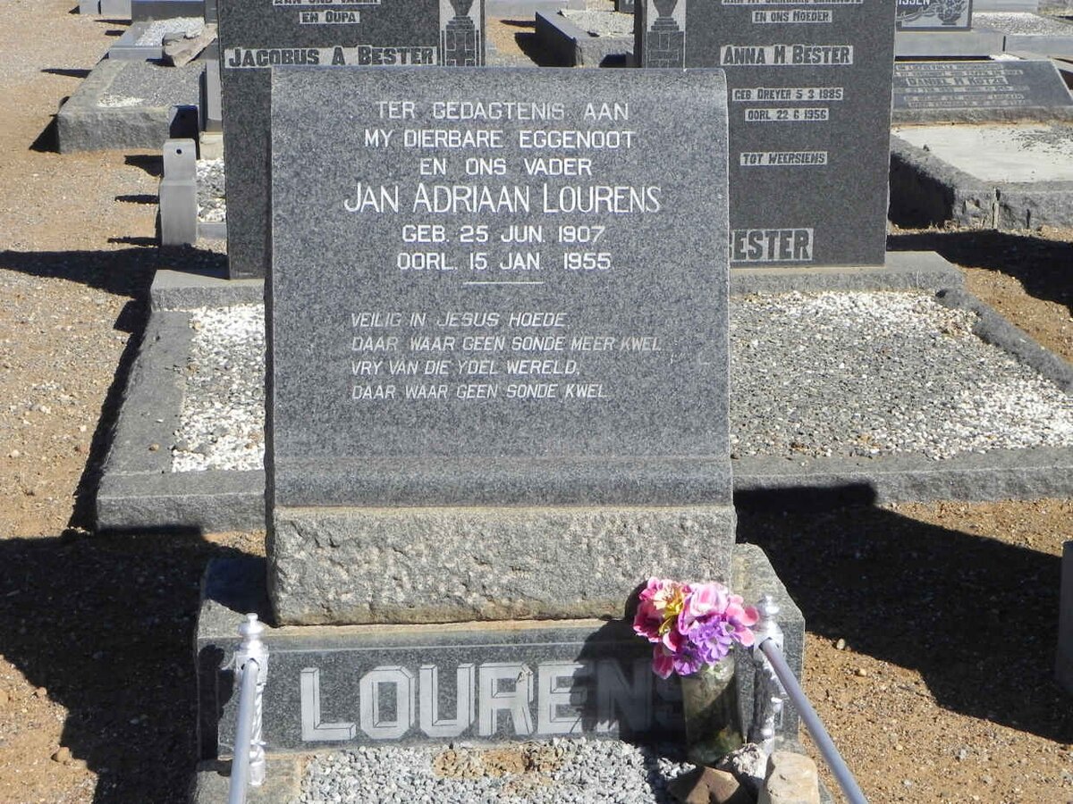 LOURENS Jan Adriaan 1907-1955