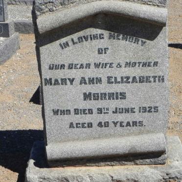 MORRIS Mary Ann Elizabeth -1925
