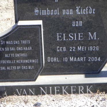 NIEKERK Elsie M., van 1926-2004