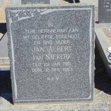 NIEKERK Jan Albert, van 1915-1953