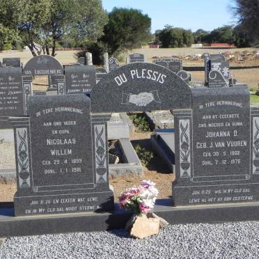 PLESSIS Nicolaas Willem, du 1899-1981 &amp; Johanna D. J. VAN VUUREN 1902-1976