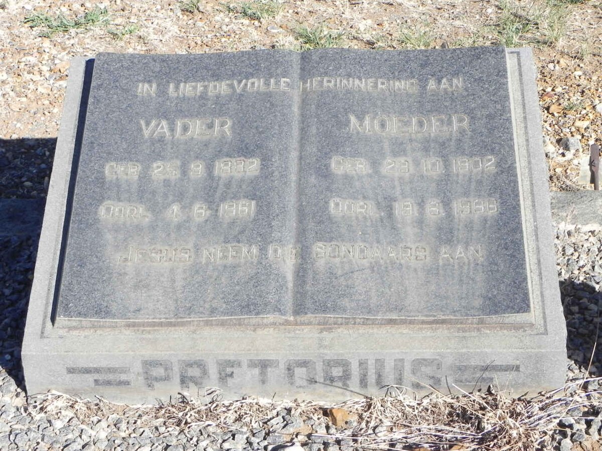 PRETORIUS ? 1882-1961 &amp; ? 1902-1986