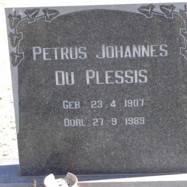 PLESSIS Petrus Johannes, du 1907-1989