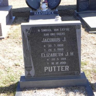 PUTTER Jacobus J. 1909-1989 &amp; Elizabeth J.H. 1919-2001