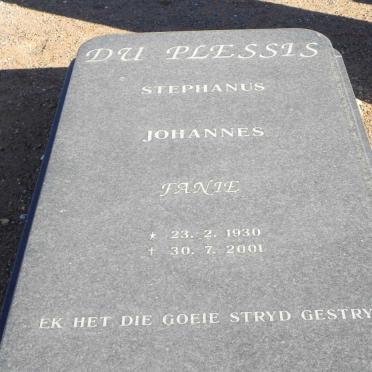 PLESSIS Stephanus Johannes, du 1930-2001