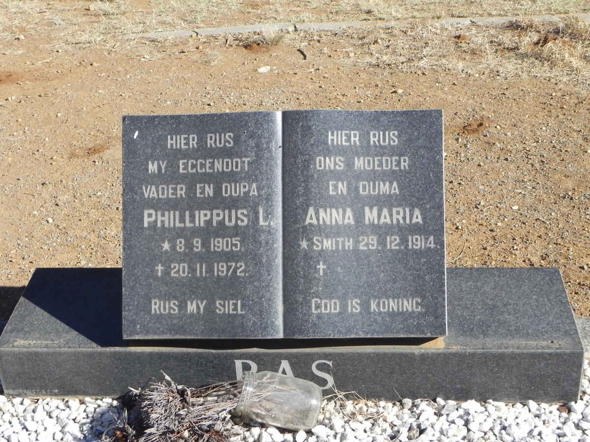 RAS Phillippus L. 1905-1972 &amp; Anna Maria SMITH 1914-
