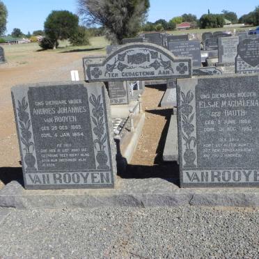 ROOYEN Andries Johannes, van 1865-1954 &amp; Elsje Magdalena DAUTH 1868-1952