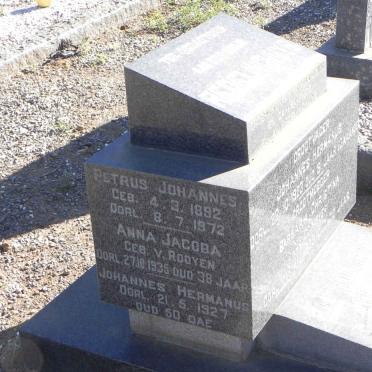 REDELINGHUYS Petrus Johannes 1892-1972 &amp; Anna Jacoba nee V. ROOYEN -1935 :: REDELINGHUYS Johannes Hermanus -1927