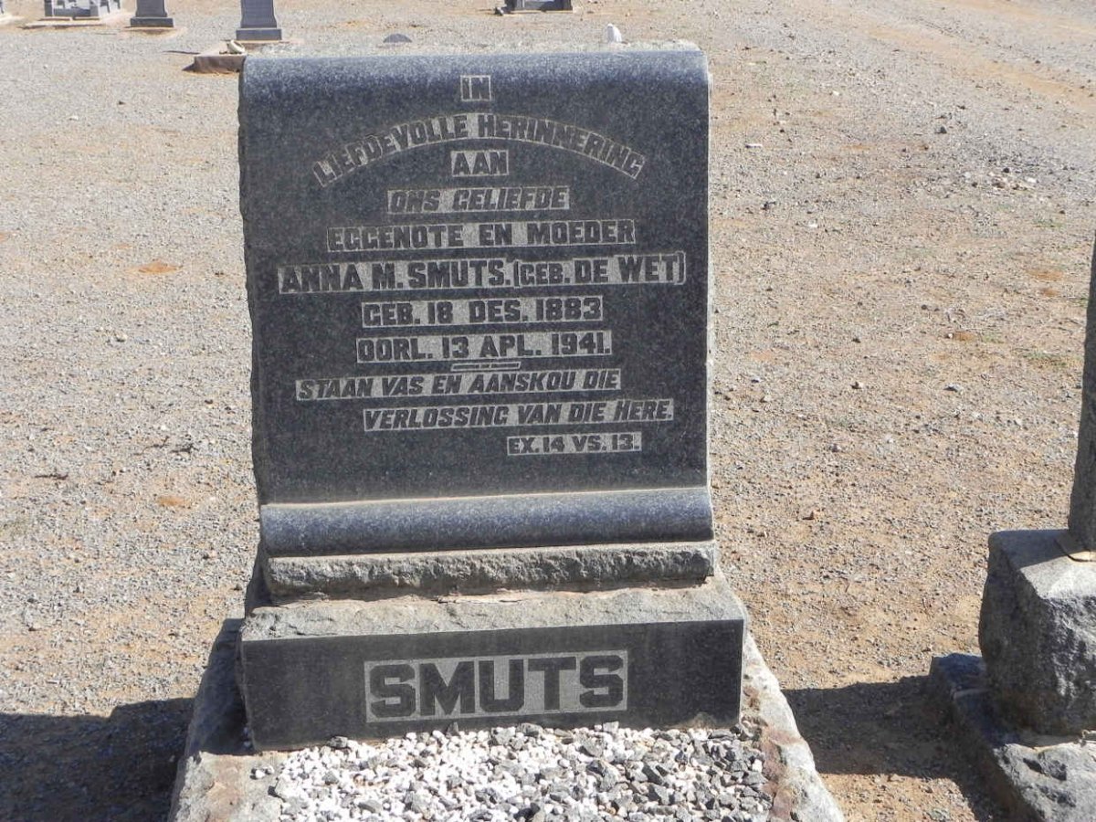 SMUTS Anna M. nee DE WET 1883-1941