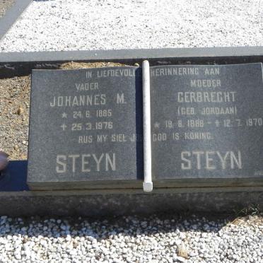 STEYN Johannes M. 1885-1976 &amp; Gerbrecht JORDAAN 1888-1970