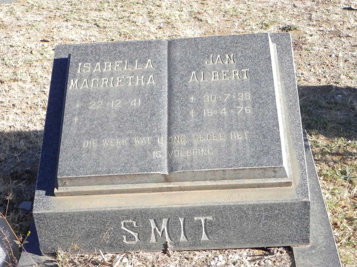 SMIT Jan Albert 1938-1976 &amp; Isabella Magrietha 1941-