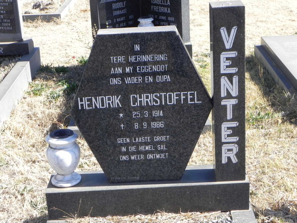 VENTER Hendrik Christoffel 1914-1986
