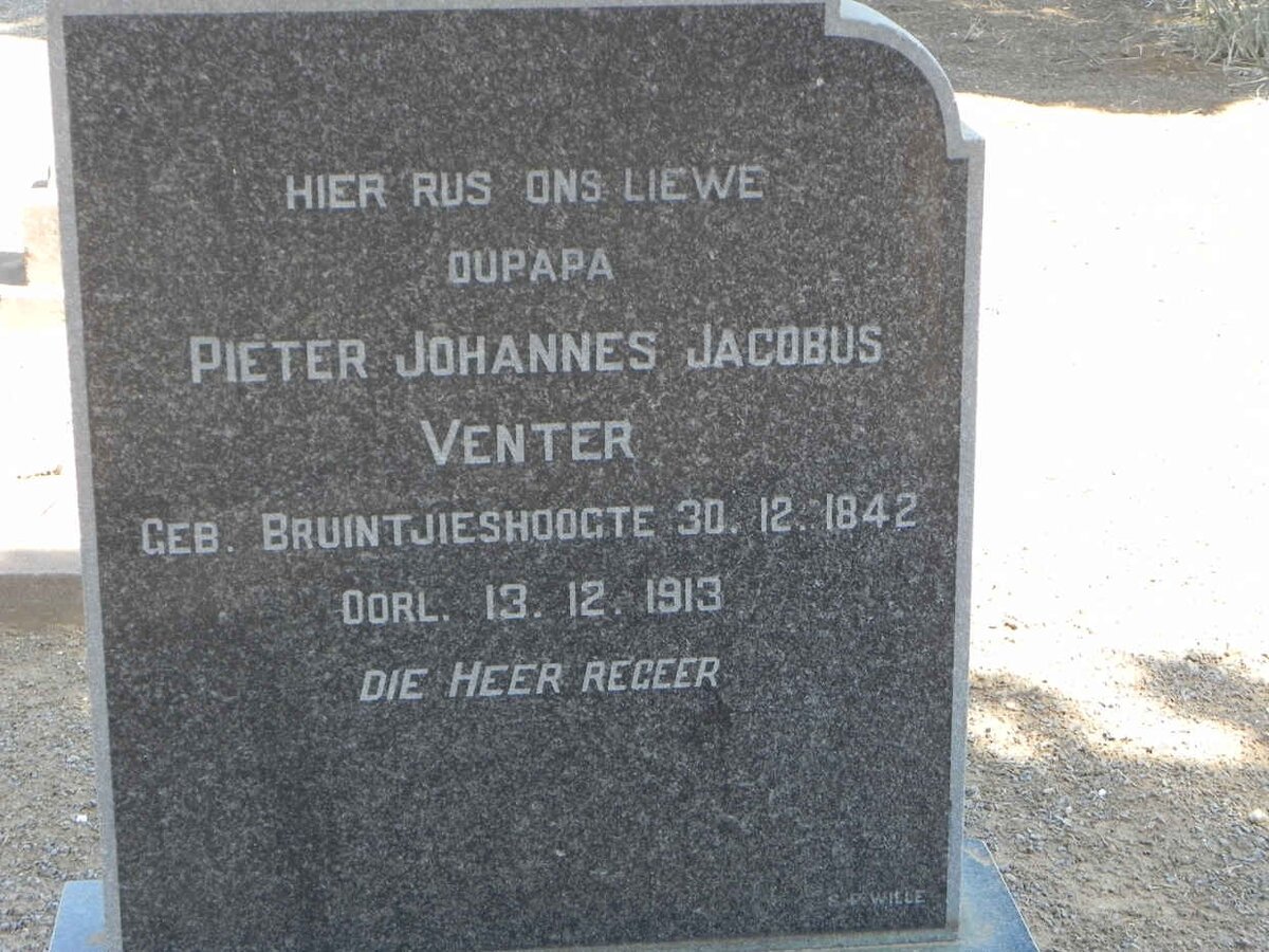 VENTER Pieter Johannes Jacobus 1842-1913