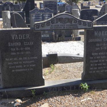 VORSTER Barend Izaak 1896-1971 &amp; Johanna Catharina 1901-1973