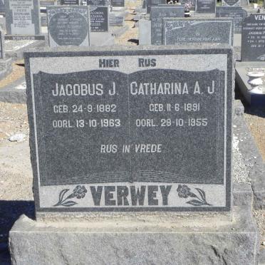 VERWEY Jacobus J. 1882-1963 &amp; Catharina A.J. 1891-1955