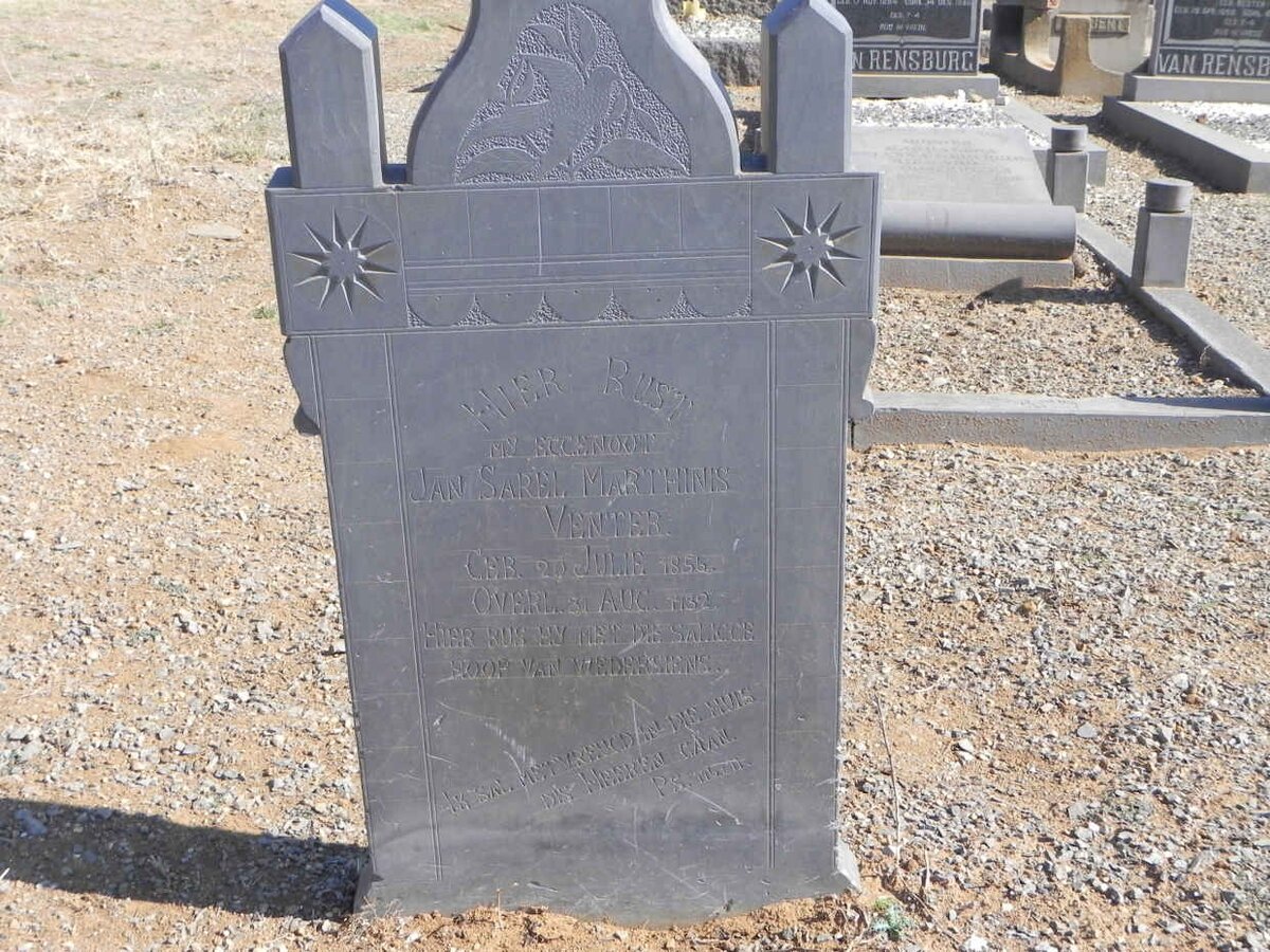 VENTER Jan Sarel Marthinis 1856-1932