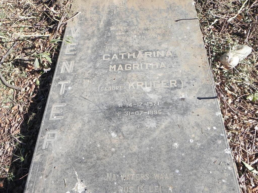 VENTER Catharina Magritha nee KRUGER 1921-1995