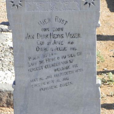 VISSER Jan Dirk Heyns 1910-1936